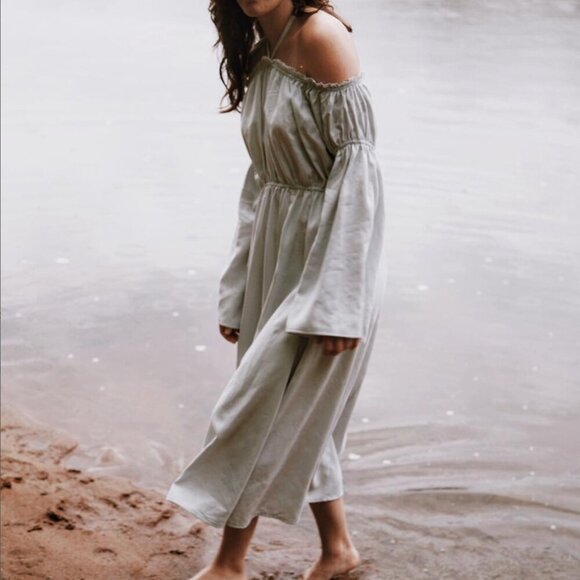 NWOT Hackwith Design House Adalae Dress in Blue - Picture 4 of 16